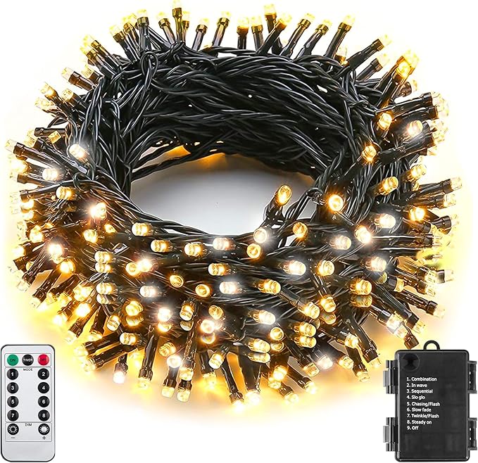 33ft Christmas LED String Lights, Waterproof Timer Lights