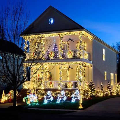 16ft Christmas LED String Lights, Waterproof Timer Lights