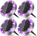 4-Pack Flat Solar Driveway Lights, Waterproof LED