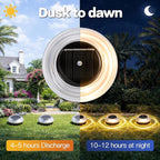 8-Pack Warm White In-Ground Solar Lights, Flat LED Walkway