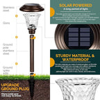 Warm White Solar Pathway Lights 8-Pack, Driveway LED