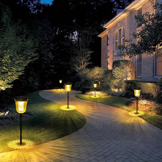 Solar Path Lights, Outdoor Walkway LED