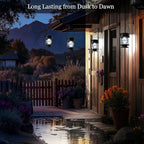 Solar Courtyard Lanterns 2-Pack, Yard Hanging LED Decor