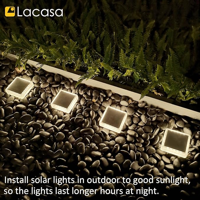 4-Pack IP68 Solar Landscape Lights for Yard