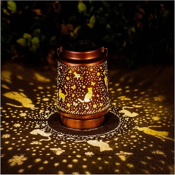 Cat Solar Hanging Lanterns 2-Pack, Elegant Yard Decor