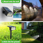 62 LED Solar Yard Spotlights 6-Pack, LED