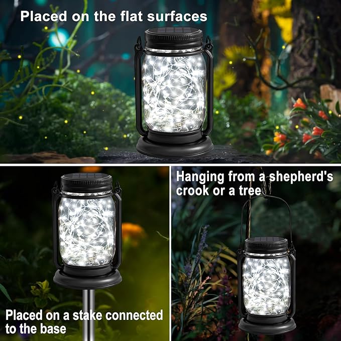 Garden Solar Lantern Set 4-Pack, Decorative Porch Lighting