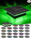 RGB Solar Patio Post Lights, Outdoor LED Caps