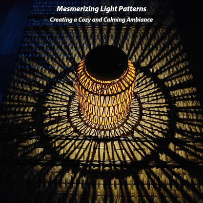 Solar Outdoor Lanterns Waterproof, Hanging Rattan Lantern Lights for Outside, Solar lamp Outdoor Chandelier Idea for Gazebo Pergola Porch Patio Pathway Decor (2)