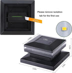 6-Pack Warm White Deck Post Cap Lights, Solar LED