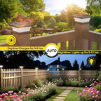 Solar Fence Post Caps 12-Pack, Patio LED