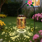 Dragonfly Solar Lantern Set, Rustic Garden Lighting