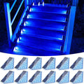 12-Pack Blue Fence Solar Lights, Waterproof LED