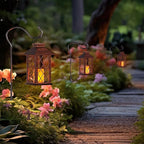 Courtyard Solar Hanging Lanterns, Classic Backyard Decor