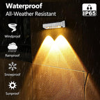 8-Pack Solar Fence Lights, White Waterproof LED