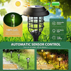 Warm White Solar Pathway Lights 8-Pack, Garden LED