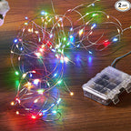 2-Pack Christmas Twinkle Lights, 4ft Waterproof for Yard
