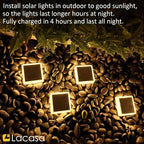 Solar Yard Path Lights 4-Pack, IP68 Waterproof
