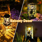 Deer Solar Backyard Lanterns, Metal Waterproof LED