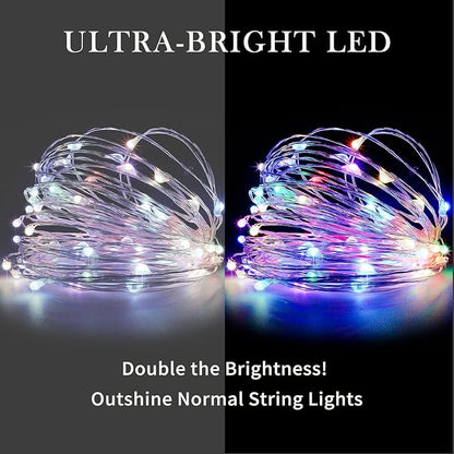 Christmas String Lights, 16ft 50 LED Waterproof Twinkle Lights