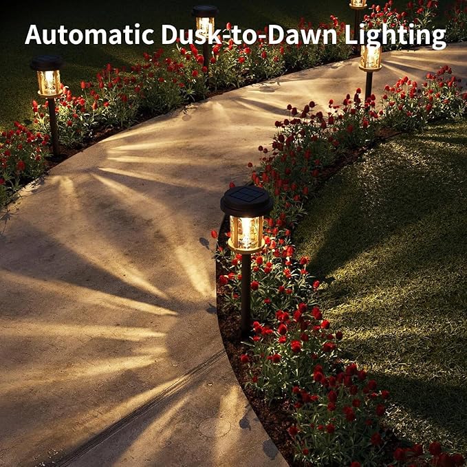 Solar Pathway Lights 6-Pack, Driveway LED