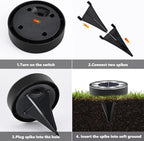 16-Pack Solar Ground Disk Lights, White Waterproof LED