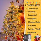 2-Pack 100 LED Christmas Twinkle Lights, 33ft Waterproof for Porch