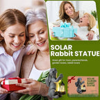 Solar Rabbit Garden Statue Light, Outdoor Decor