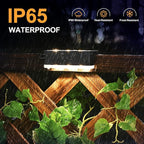 4-Pack Warm White Stair Solar Lights, Waterproof LED