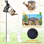 Solar Bunny Statue Light, Yard Decor