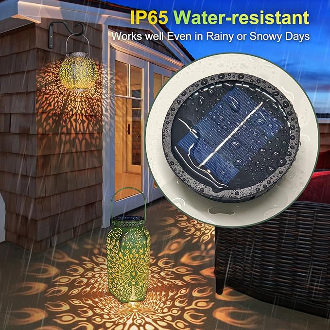Garden Solar Lanterns, Waterproof LED Porch Lights