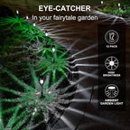 12-Pack Cold White Solar Path Lights, Outdoor Driveway LED