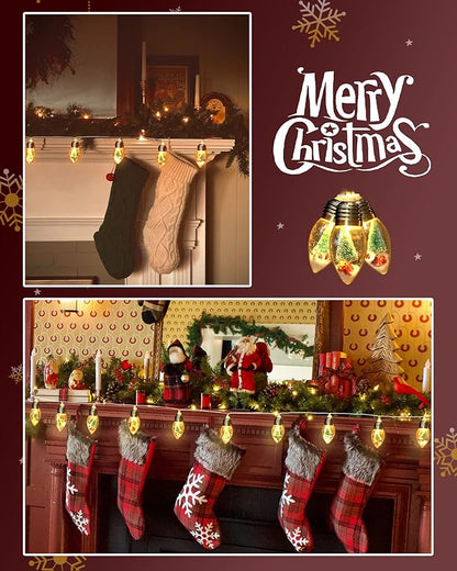 Christmas Yard String Lights, 6ft 10 LED Waterproof