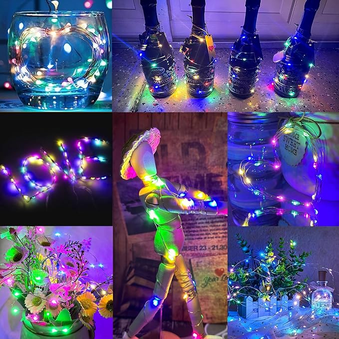 Christmas Fairy Lights 12-Pack, 7ft 20 LED Battery Twinkle Lights