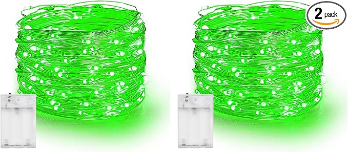 Christmas Backyard String Lights 2-Pack, 40ft 120 LED Waterproof