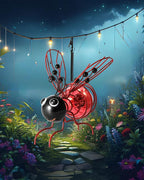 Ladybug Solar Lawn Figurine Light, Waterproof
