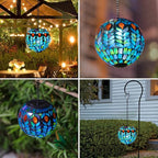 Mosaic Solar Garden Lanterns, Classic Waterproof LED