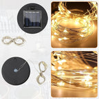2-Pack LED Patio String Lights, Waterproof Outdoor