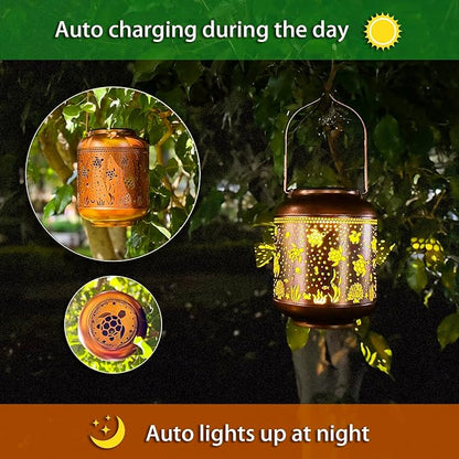Sea Turtle Solar Lanterns Outdoor Waterproof,Hanging Solar Lights Sea Turtle Gifts for Women Men Metal LED Decorative Light for Yard,Patio,Lawn,Pathway,Landscape,Garden Decor