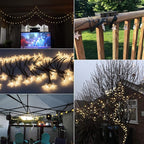Outdoor String Lights, 50ft Warm White Waterproof