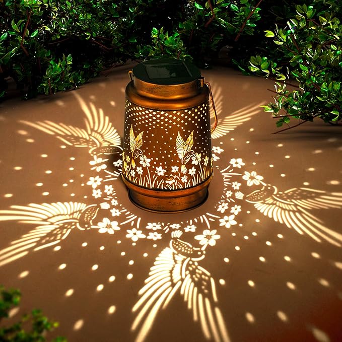 Hummingbird Solar Garden Lanterns, Classic Waterproof LED