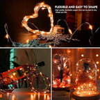 6-Pack 7ft Christmas LED String Lights, Waterproof Timer Lights