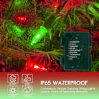 2-Pack Christmas String Lights, 17ft 50 LED Waterproof Twinkle Lights