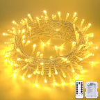100 LED Christmas Twinkle Lights, 33ft Waterproof for Backyard