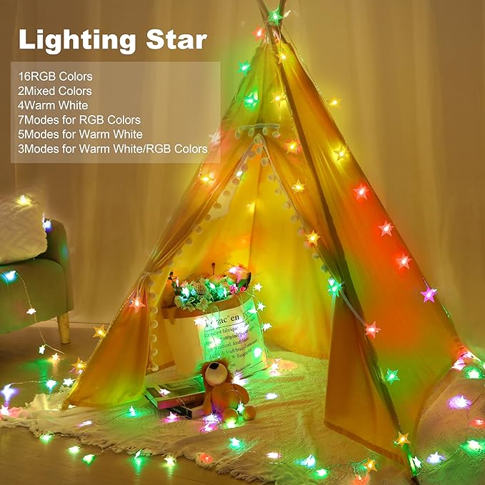 Christmas Yard String Lights, 33ft 60 LED Waterproof