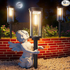 12-Pack IP65 Solar Landscape Lights for Yard