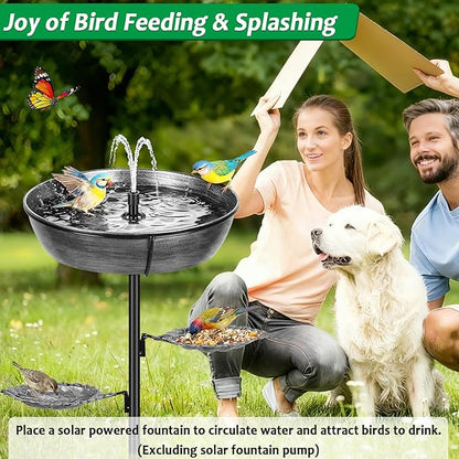 Classic Bird Bath & Feeder, Outdoor Metal