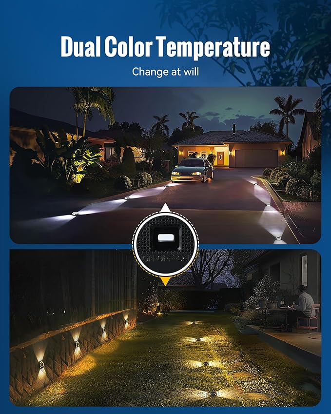 4-Pack Solar Dock Lights, Outdoor LED