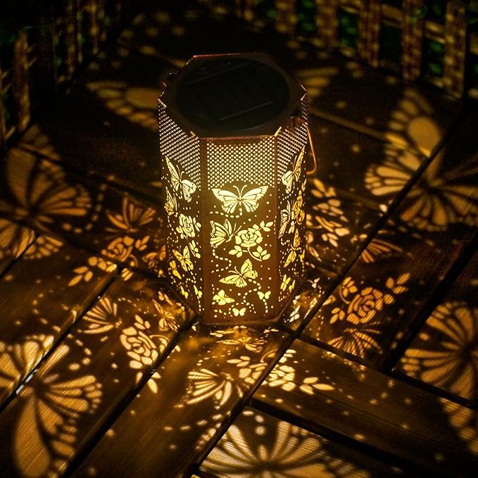 Butterfly Solar Lantern Set, Decorative Yard Lighting