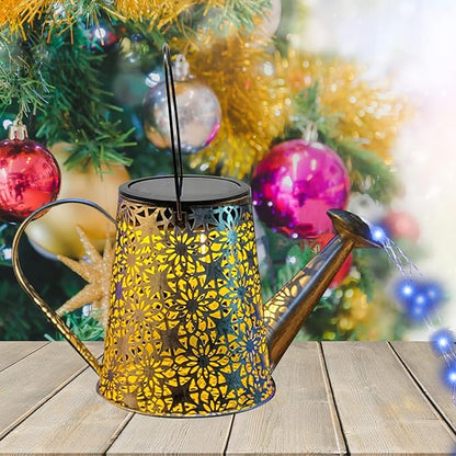 Solar Watering Can Lights,Large Retro Metal Hanging Solar Lights Outdoor Waterproof, Birthday Gifts for Women Mom Grandma Garden Decor Yard Light LED Decoration Outside for Porch Lawn Patio